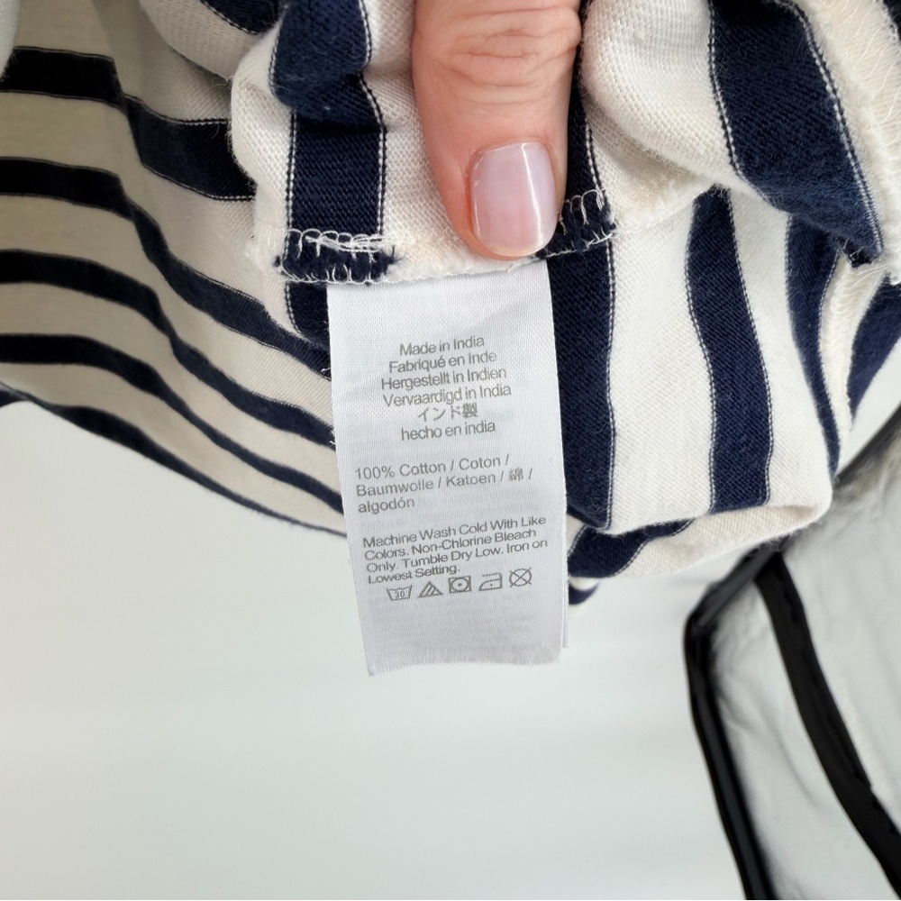 J. Crew Mariner Stripe Top in Ivory and Navy Blue - Picture 5 of 5
